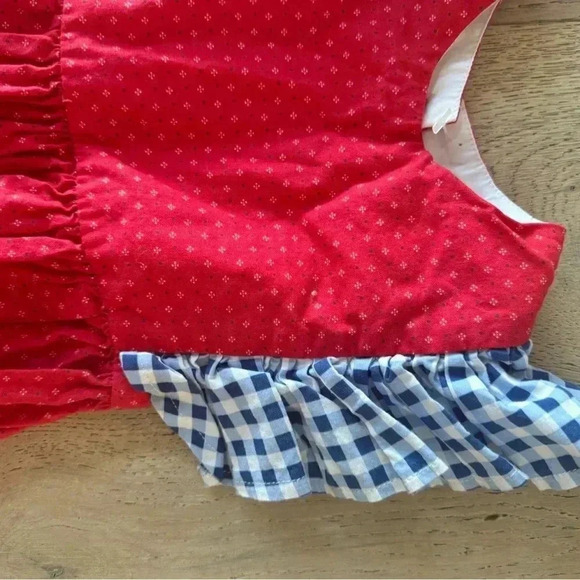 CuteHeads Girls Dress Red Blue Size 3T $60 - Picture 2 of 3
